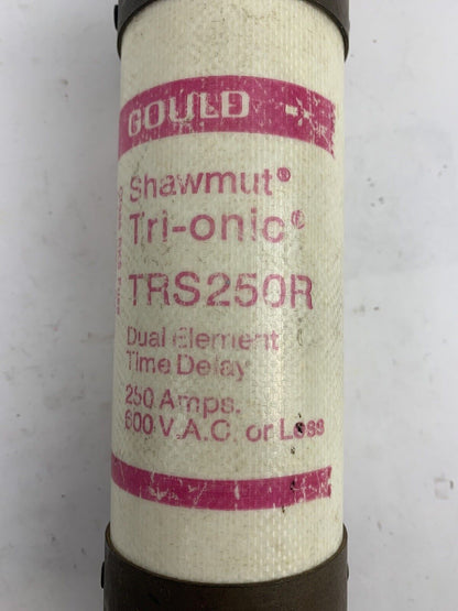 Gould Shawmut Tri-Onic TRS250R 250A 600V Fuse "Lot of 2"