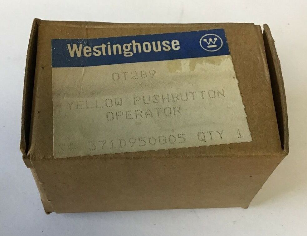 WESTINGHOUSE OT2B9 FLUSH PUSH BUTTON OPERATOR YELLOW ***LOTOF2***