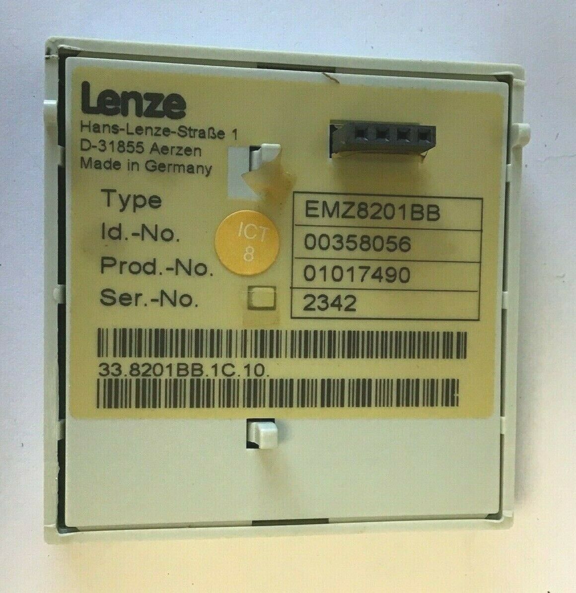 LENZE EMZ8201BB INTERFACE DISPLAY