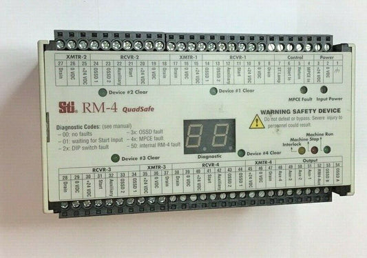 STI RM-4 QUADSAFE SAFETY CONTROLLER 43860-0010 24VDC