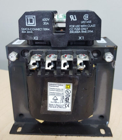 SQUARE D TRANSFORMER 9070TF300D1 W/QUICK CONNECT TERMINAL 600V 300VA 30A LR21455