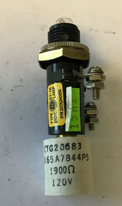 GENERAL ELECTRIC 227A240051 W/O COLORED CAP INDICATOR LIGHT***LOTOF3***