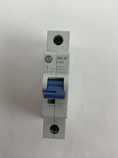 ALLEN BRADLEY 1492-SPM1D100 CIRCUIT BREAKER 277VAC 48VDC SER D 10A (LOT OF 3)