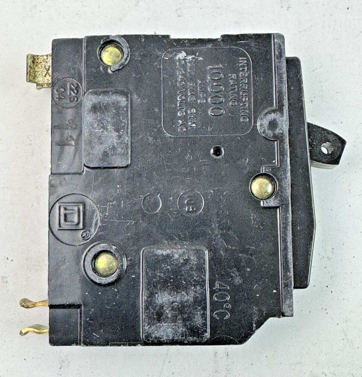 SQUARE D **LOT OF 10** QO125 - CIRCUIT BREAKERS - 1 POLE/ 25 A/ 240 VAC