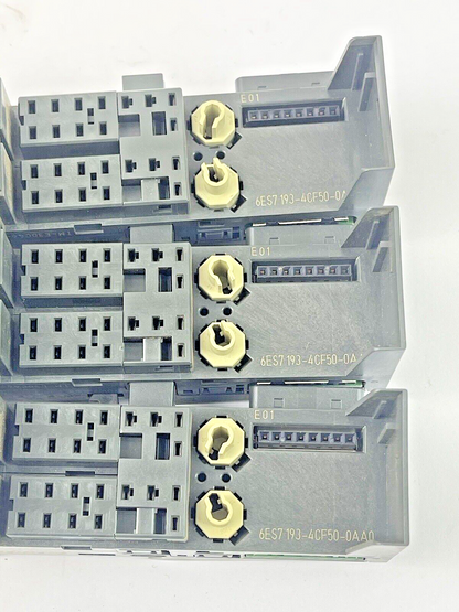 SIEMENS *LOT OF 3* 6ES7 193-4CF50-0AA0 SIMATIC S7 TM-E30C46-A1 TERMINAL MODULES