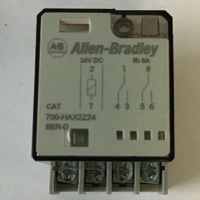 ALLEN BRADLEY 700-HAX2Z24  RELAY 24VDC 250VAC 6A W/ 700-HN125 BASE ***LOTOF4***