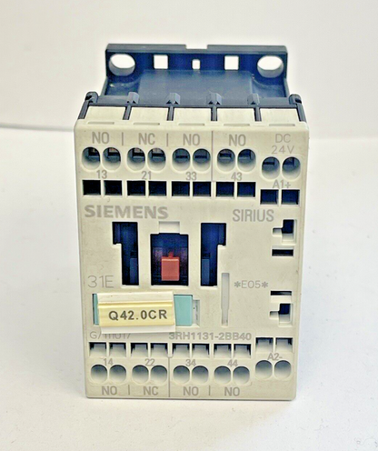 SIEMENS - 3RH1131-2BB40 - CONTROL RELAY - 10 A, 240 VAC, AUXILIARY CONTACT