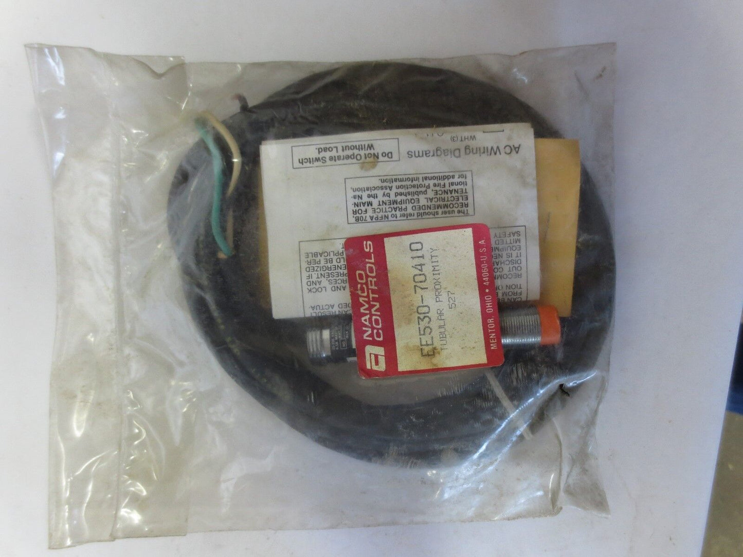 NAMCO CONTROLS EE530-70410 TUBULAR PROXIMITY SENSOR - NEW SURPLUS in SEALED BAG