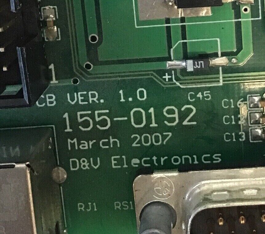 D&V ELECTRONICS DC-DC MAIN PCB VER. 1.0 155-0192 CIRCUIT BOARD