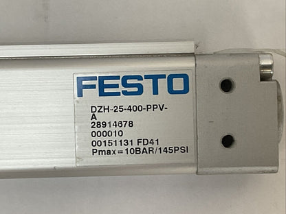 FESTO DZH-25-400-PPV-A FLAT CYLINDER 10BAR / 145PSI
