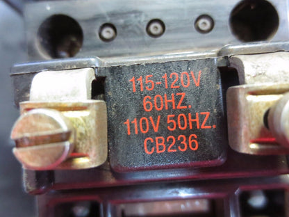 ALLEN-BRADLEY 500L-AOD92, Ser. B LIGHTING CONTACTOR w/ CB236 COIL
