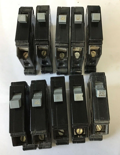 CUTLER HAMMER CHB120 CRICUIT BREAKER TYPECTL 120/240VAC PLASTIC MOUNT**LOTOF10**