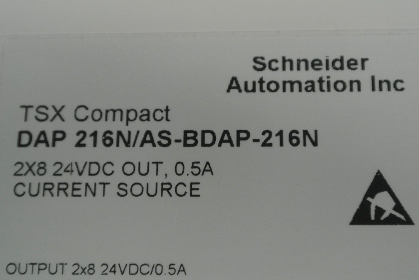 SCHNEIDER DAP 216N/AS-BDAP-216N CURRENT SOURCE MODULE 2X8 24VDC OUT / 0.5A