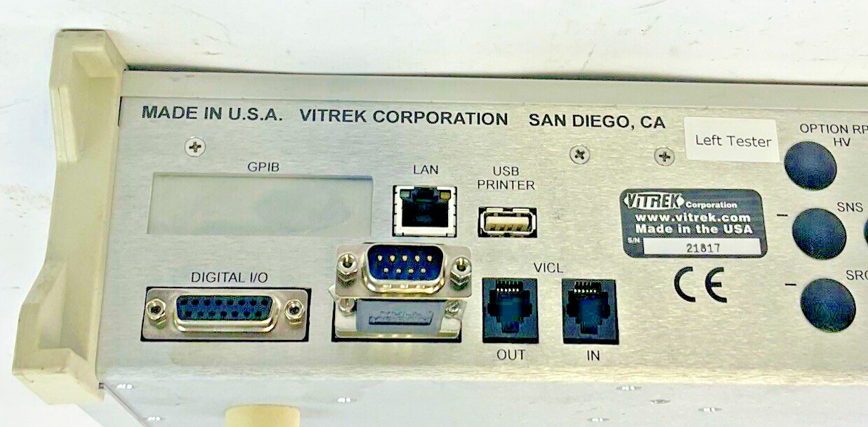 VITREK 95LI ELECTRICAL SAFETY COMPLIANCE ANALYZER 105-265VAC 45-450HZ 500VA