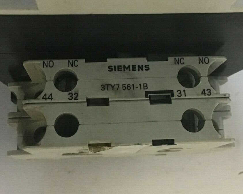 SIEMENS 3TF4522-0A CONTACTOR W/ AUX 3TY7 561-1A 55A 600VAC