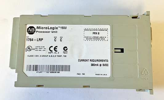 ALLEN BRADLEY 1764-LRP PROCESSOR UNIT SER.C REV.C FRN.8 5VDC