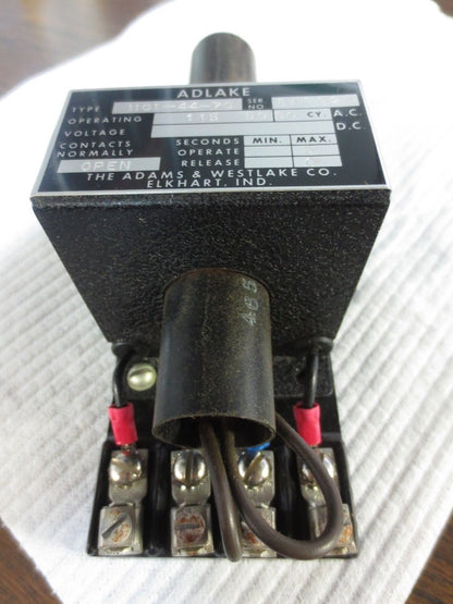 ADAMS & WESTLAKE / ADLAKE 1101-44-70 TIMING RELAY, 5-SECONDS, N.O. NEW SURPLUS