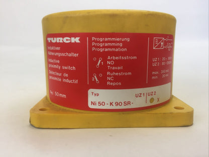TURCK NI50-K90SR-UZ2X INDUCTIVE PROXIMITY SWITCH 80-250VAC 350mA