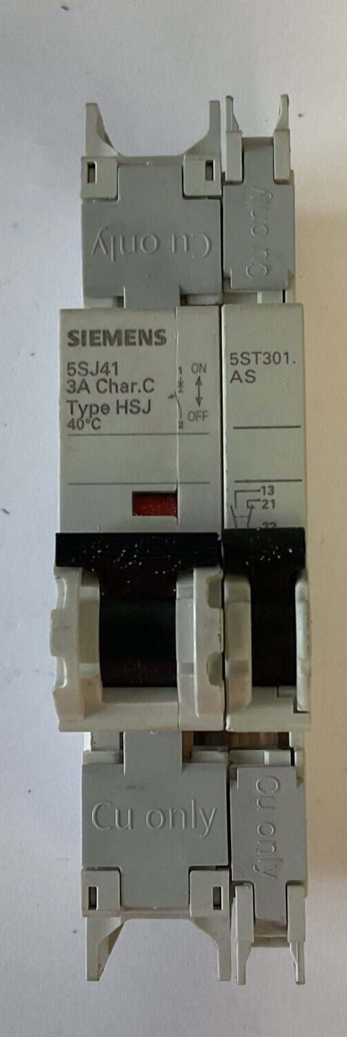 SIEMENS 5SJ4101-7HG41 CIRCUIT BREAKER 3A AUXILIARY CIRCUIT SWITCH