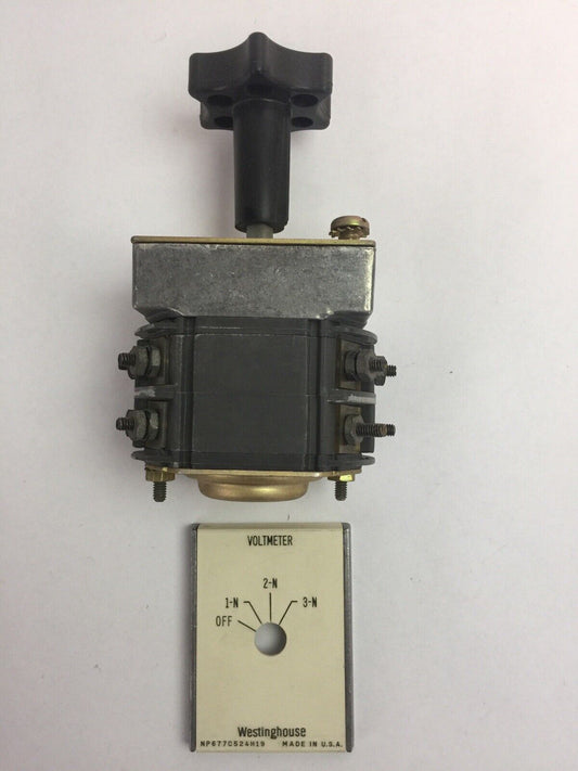 WESTINGHOUSE 505A702G05 TYPE W2 SWITCH 600V 20A ROTARY SWITCH
