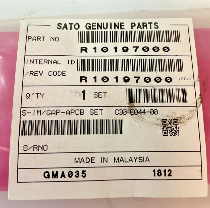 SATO S-IM/GAP-APCB PRINTER BOARD/GAP SENSOR R10197000 S-IM/GAP-REV1