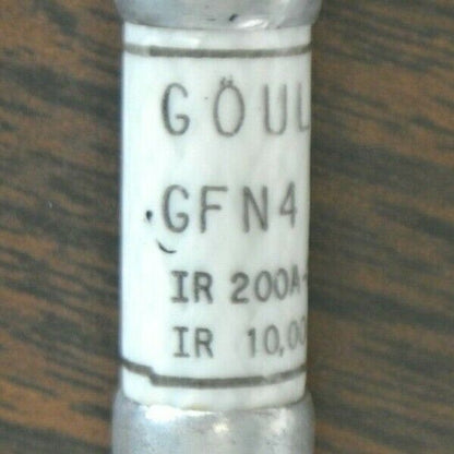 LOT of 5 / GOULD GFN4 TIME-DELAY FUSES / 4A / 250VAC / NEW SURPLUS / GFN 4