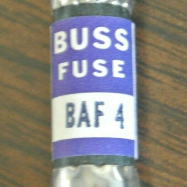 BOX of 10 / BUSS ~ BUSSMANN BAF-4 FUSE / 4A / 250V / NEW SURPLUS / BAF 4