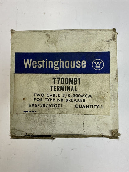 WESTINGHOUSE T700NB1 TERMINAL LUG TWO CABLE 2/0.500MCM FOR TYPE NB BREAKER