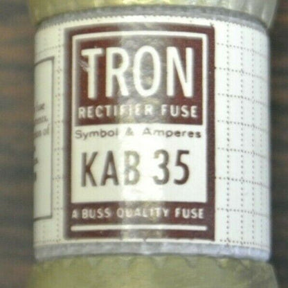 EACH / BUSSMANN / TRON KAB35 RECTIFIER FUSE / 250V / 35A / NEW SURPLUS