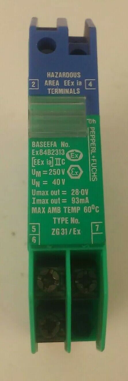 PEPPERL + FUCHS SOLENOID DRIVER ZG31/EX EX84B2313 TRANSFORMER ISOLATED REPEATER