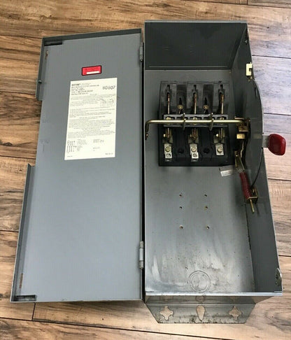 WESTINGHOUSE HUN323 SAFETY SWITCH 100A 240VAC TYPE1 ENCLOSURE-INDOOR