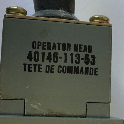 ALLEN BRADLEY 802T-WSP OILTIGHT LIMIT SWITCH SER.H W/40146-113-53 OPERATOR HEAD