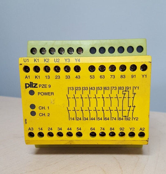 PILZ  774150 PZE  9P 24VACDC 8n/o 1n/c Safety Relay