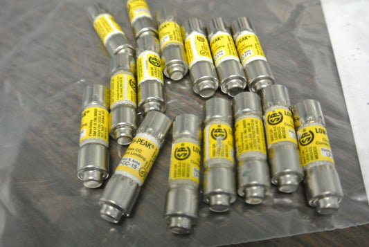 LOT of 15 / COOPER-BUSSMANN CLASS CC FUSES / 8 SIZES (see below) / NEW SURPLUS
