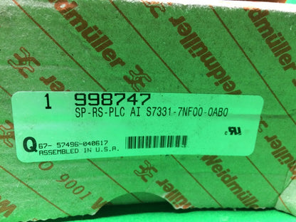 WEIDMULLER SP-RS-PLC AI S7331-7NF00-0AB0 ANALOG INPUT MODULE 998747