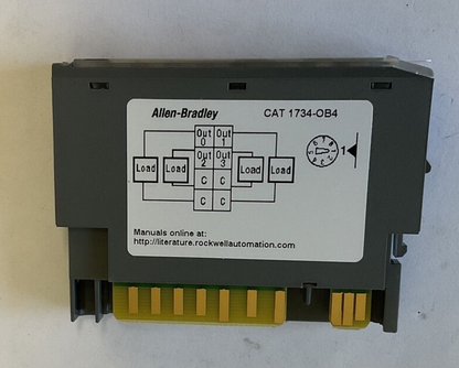 ALLEN BRADLEY  1734-OB4 OUTPUT MODULE SER.C FW3.022 5VDC 75MA