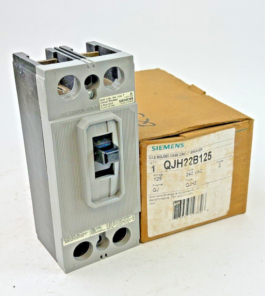 SIEMENS - ITE - QJH22B125 - MOLDED CASE CIRCUIT BREAKER - 2 POLE, 240 VAC, 125 A