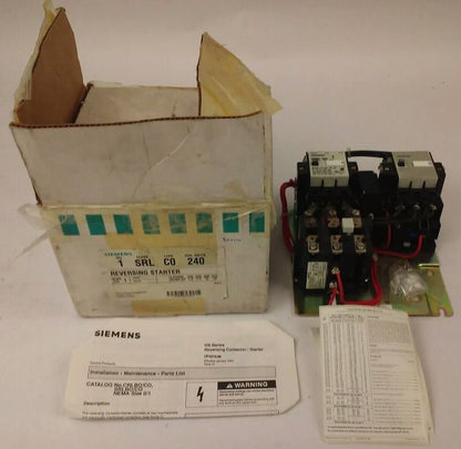 SIEMENS SRLCO240 REVERSING STARTER, SXLCO, 3PH, 27A, 600V,10HP, 240V COIL, SA13A