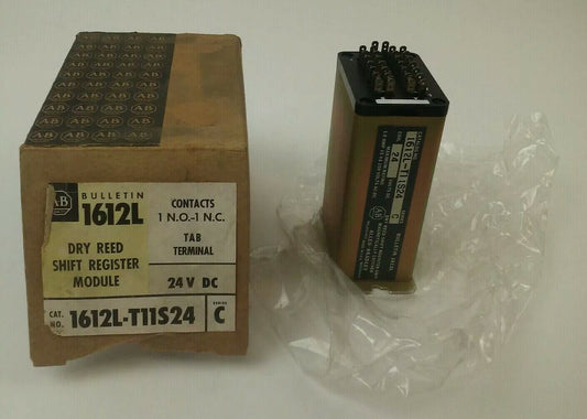 ALLEN BRADLEY, 1612L-T11S24, SER. C, DRY REED SHIFT UNIT 24VDC 15VA, 150V AC/DC