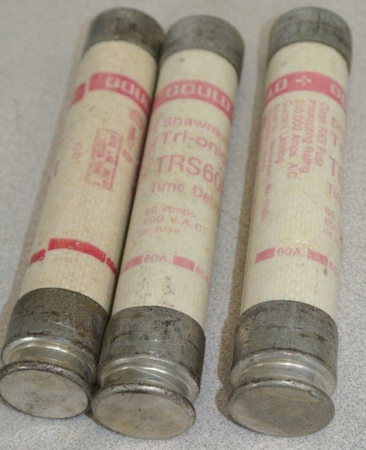 LOT of 3 / GOULD TRI-ONIC FUSE / 600VAC / 60A