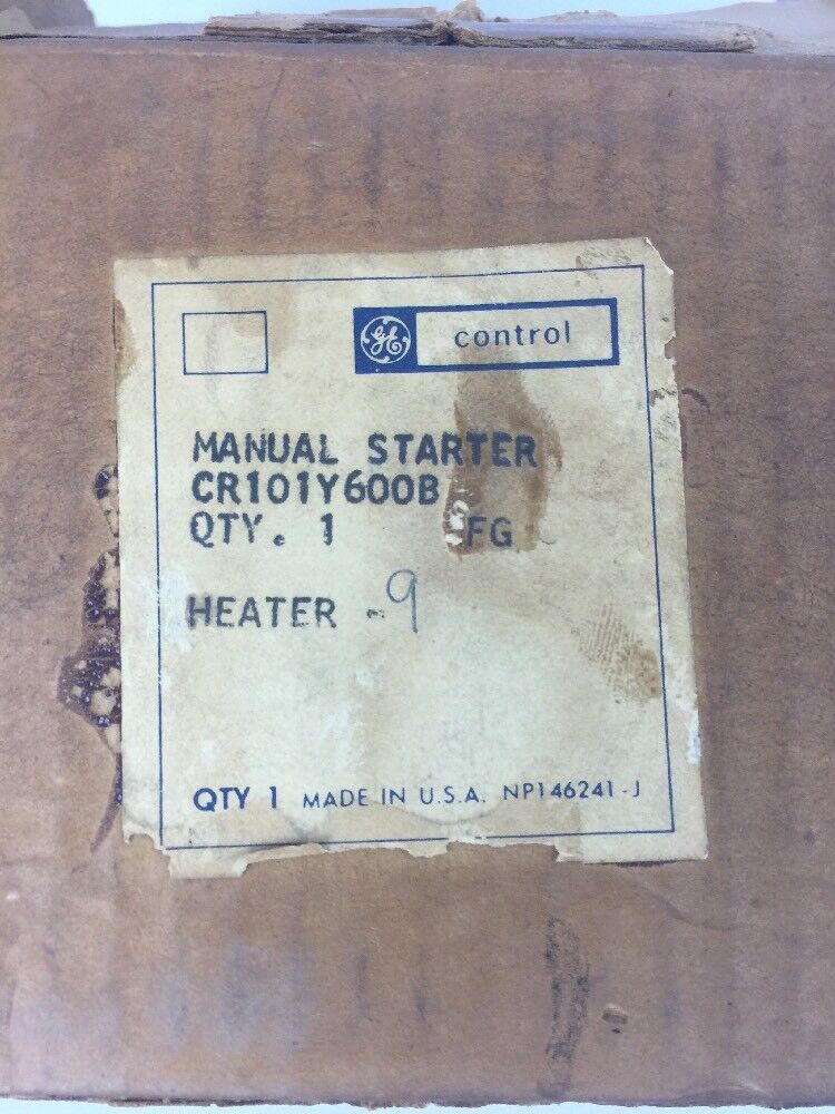 GE CR101Y600B MANUAL STARTER