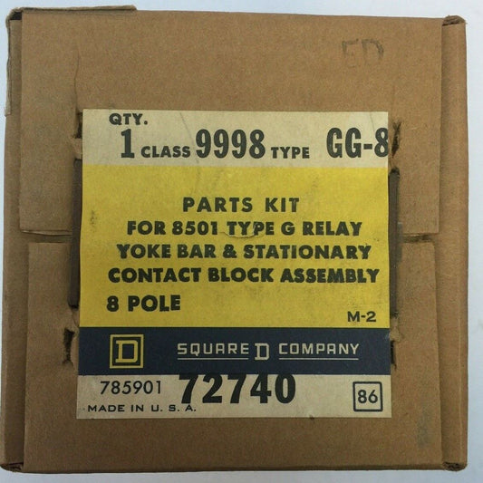 SQUARE D 9998 GG-8 PARTS KIT FOR 8501 TYPE G RELAY YOKE BAR & STATIONARY CONTACT