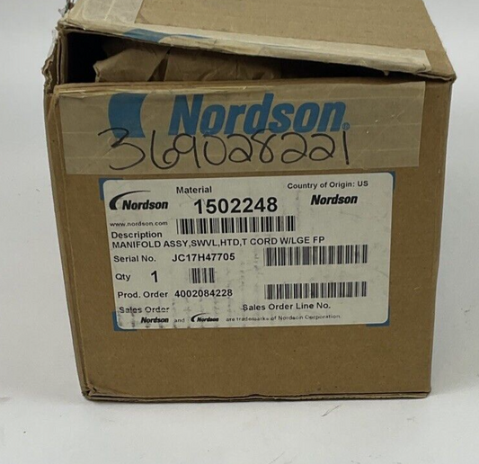 NORDSON 1502248 MANIFOLD ASSEMBLY T CORD W/LGE FP