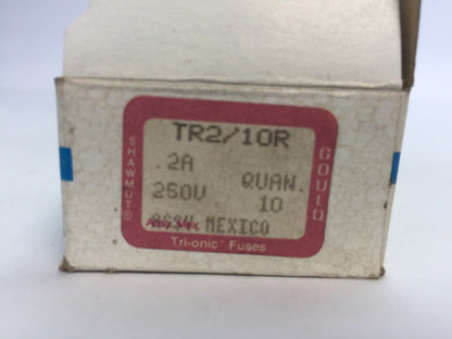 SHAWMUT TRI-ONIC TR2/10R TIME DELAY FUSE 2/10A 250VAC CLASS RK5 (BOX OF 10)