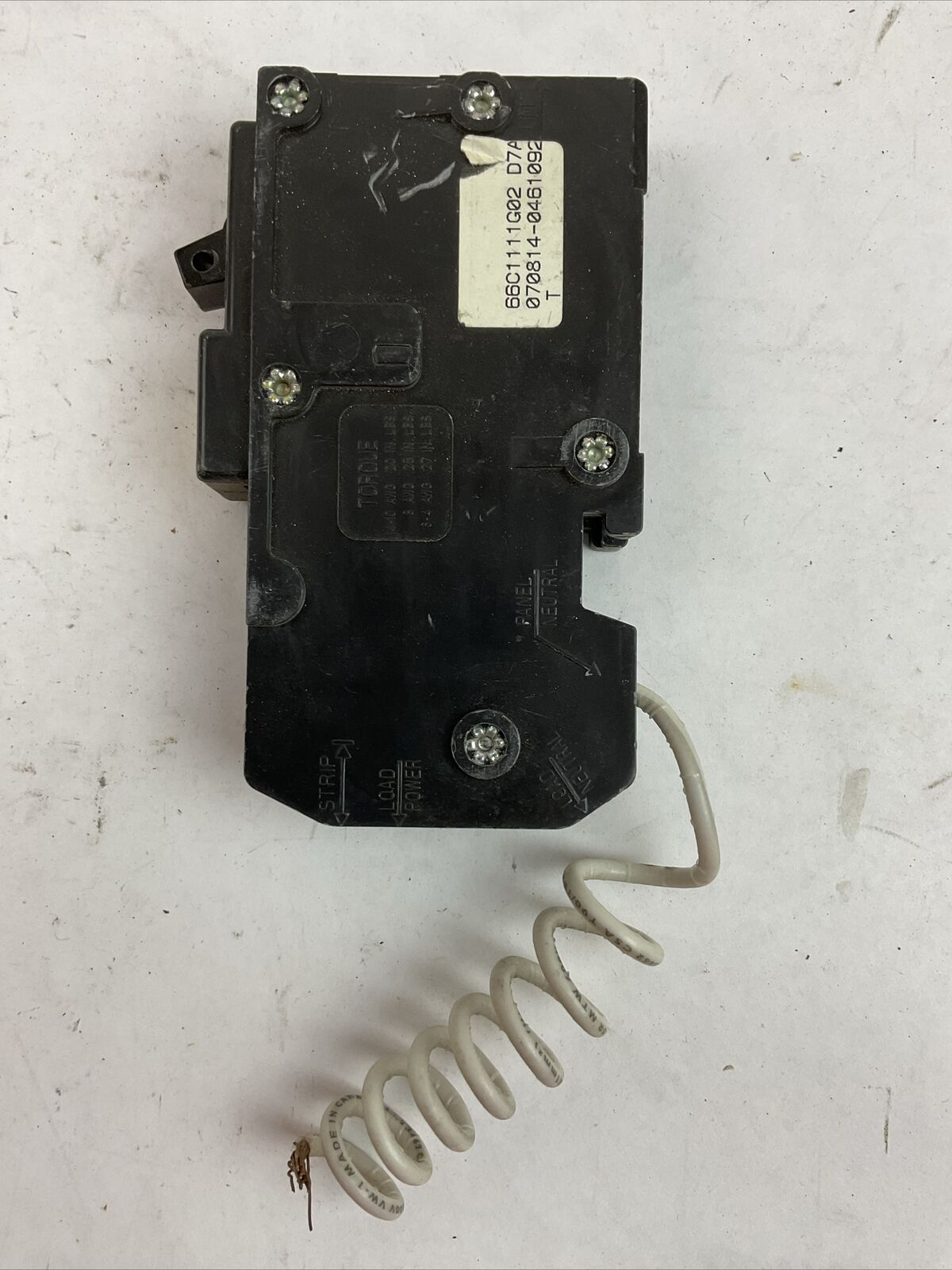 CUTLER HAMMER BR120AF ARC FAULT CIRCUIT BREAKER 20AMP 1POLE 120VAC