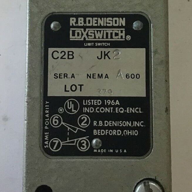 GOULD C2B JK2 LIMIT SWITCH SERIES A NEMA A600