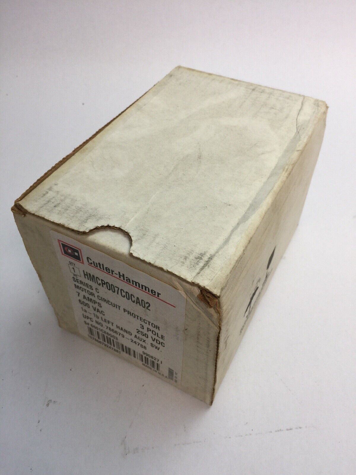 CUTLER-HAMMER HMCP007C0CA02 MOTOR CIRCUIT PROTECTOR 7AMP 600VAC 250VDC SERIES C