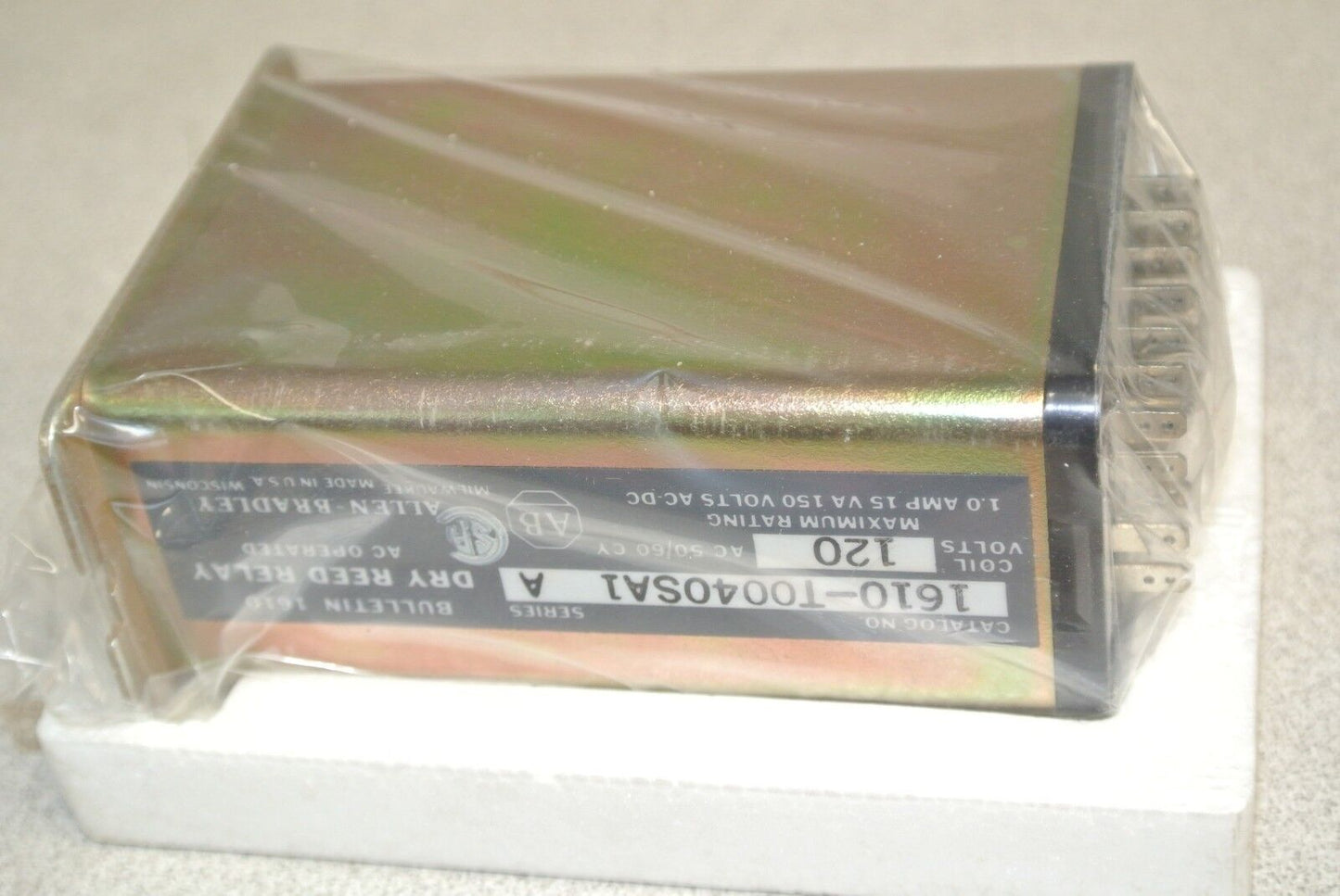 ALLEN-BRADLEY 1610-T0040SA1 DRY REED RELAY / 4 N.C. / 120V, 60Hz - NEW SURPLUS