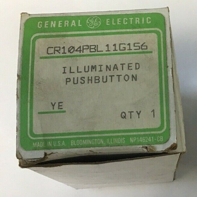 GENERAL ELECTRIC CR104PBL11G156 ILLUMINATED PUSHBUTTON GREEN