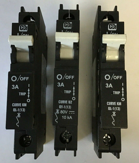 CB1 QL-1(13) CIRCUIT BREAKER 3A 240VAC CURVE KM ***LOTOF3***